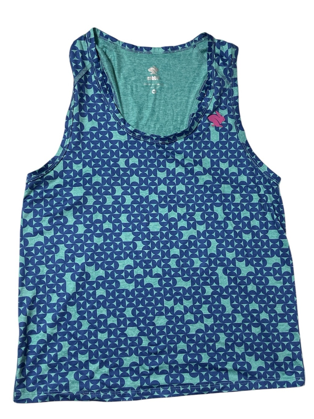 Rabbit EZ Tank Cropped - Women’s Medium- Nouveau Navy Geo - GUC